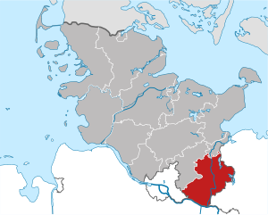 Li position de Subdistrict Herzogtum Lauenburg in Schleswig-Holsteinia