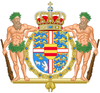 Escudo de armas de la reina Margarita II de Dinamarca