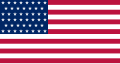 Bandera nacional de los Estados Unidos utilizada en Guam (1908-1912).