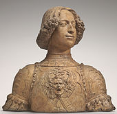 Andrea del Verrocchio : Giuliano de' Medici(terrakotta, 1475–85)