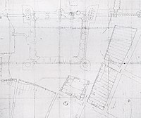 Ontwerptekening uit 1529 van Rombout II Keldermans voor kasteel Vredenburg