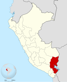 Ligging van Puno in Peru