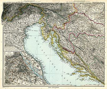 (језик: немачки) Österreich-Ungarn (Stielers Handatlas, 1891)