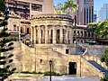 Shrine of Remembrance ANZAC Square façade, showing the lower section which contains the crypt with the World War II Memorial Galleries