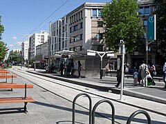 La station terminus Marché de Saint-Denis, en août 2013.