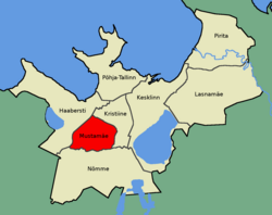 Location of Mustamäe in Tallinn.