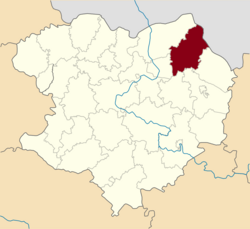 Raion location in Kharkiv Oblast