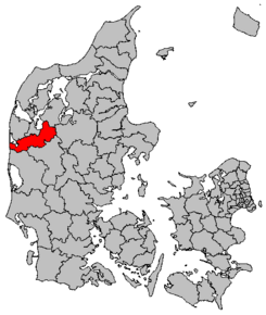 Kart over Holstebro kommune