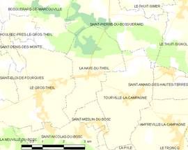 Mapa obce La Haye-du-Theil