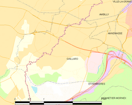 Mapa obce Gaillard