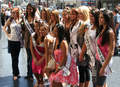 Miss Teen USA 2007 delegates in Hollywood, March 2007