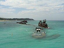 Tangalooma Wrecks near Moreton Island, Queensland, Australia