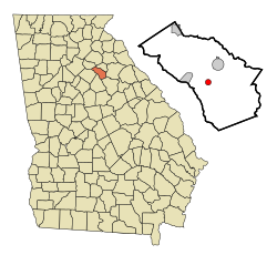 Location in Oconee County and the state of Georgia