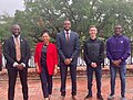 Jamar "Doc" Montgomery in Natchitoches with campaign staff attending the inauguration of Mayor Ronnie Williams Jr.