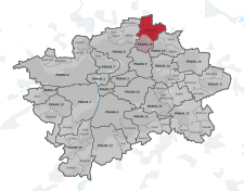 Praha-Čakovice na mapě