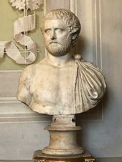 Busto de Ovidio fare de anonima skulptisto, Galerio Uffizi de Florenco