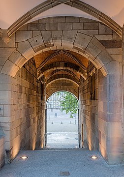 Passage through the Old Castle (Altes Schloss) in Stuttgart, Germany.