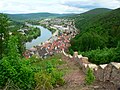 Stadtmauer und Altstadt von der Freudenburg aus gesehen