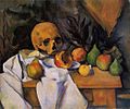 Naturaleza muerta con cráneo (1895-1900) por P. Cézanne