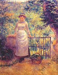 Aline at the Gate or Girl in the Garden, 1884[20]