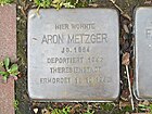 der Stolperstein für Aron Metzger