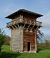 Reconstructed wooden watchtower bei Lorch, Baden-Württemberg