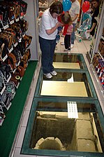 Glass in-floor display case