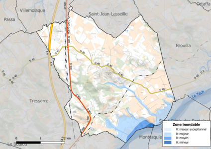 Carte des zones inondables.