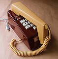 1982 8766 Snowdon Collection push button Trimphone in brown & cream