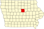 State map highlighting Hardin County