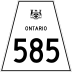 Highway 585 marker