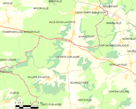 Mapa obce Laferté-sur-Aube