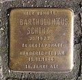 English: Stolperstein ("stumbling block") Bartholomäus Schink Deutsch: Stolperstein zur Erinnerung an Bartholomäus Schink