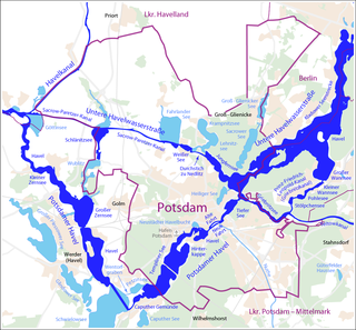 Der Sacrow-Paretzer Kanal zwischen Jungfernsee und Göttinsee