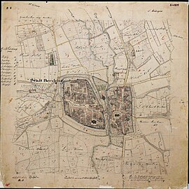 old town history, 1822 map