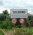 Road sign of Solarino.