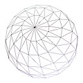 A wireframe sphere with almost 700 vertices, good when viewed from a distance.