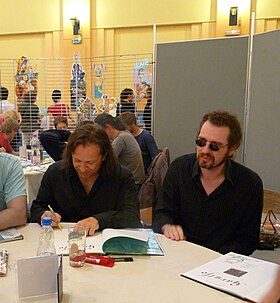 Alain Ayroles et Bruno Maïorana lors du festival européen de la bande dessinée Strasbulles en 2009