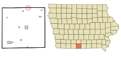 Location of Weldon, Iowa