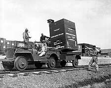 Rail Jeep conversion to a switch engine in Australia, 1943