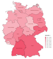 Lebenserwartung in Deutschland für Frauen (2021–2023)