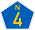 Nasionale roete N4 shield