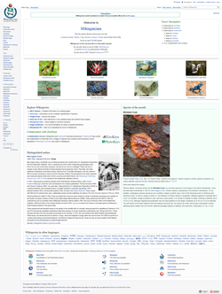 Halaman utama Wikispecies.