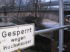 Auswirkungen des zusätzlichen Regens an der Lahn, 4. Januar