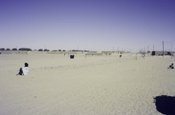 Main street before the border with Niger, 1985.