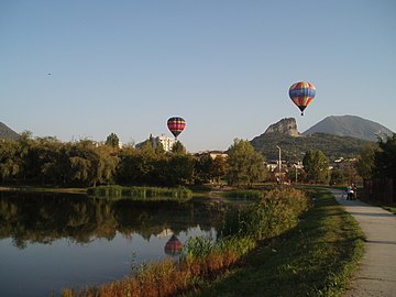 Ballons au-dessus de Jeleznovodsk.