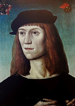 Portret Krzysztofa von Suchtena z gałązką hyzopu w dłoni uznawanego w dawnych czasach za symbol wiary, fizycznej czystości i regeneracji moralnej, 1507, Muzeum Narodowe w Gdańsku[9]