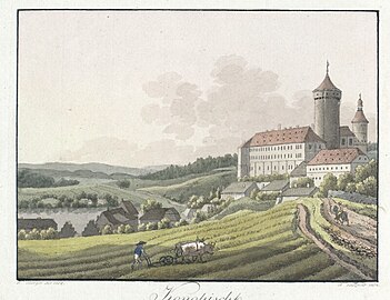 Château de Konopiště par Wenzel Berger (1804).