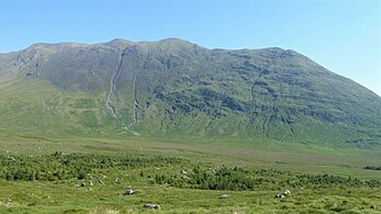 Ben Lugmore southwest face, viewed from the Glenconnelly valley