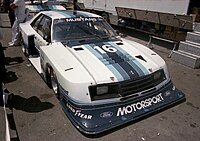 Ford Mustang Turbo of Team Zakspeed Roush at Laguna Seca in 1982